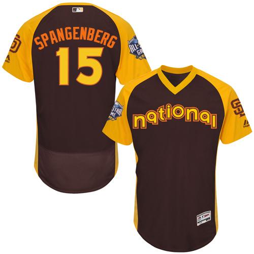 Padres #15 Cory Spangenberg Brown Flexbase Authentic Collection 2016 All-Star National League Stitched MLB Jersey - Click Image to Close
